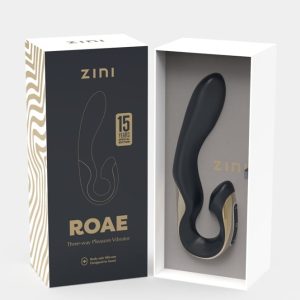 Zini Roae SE Three-way Pleasure Vibrator Black Gold