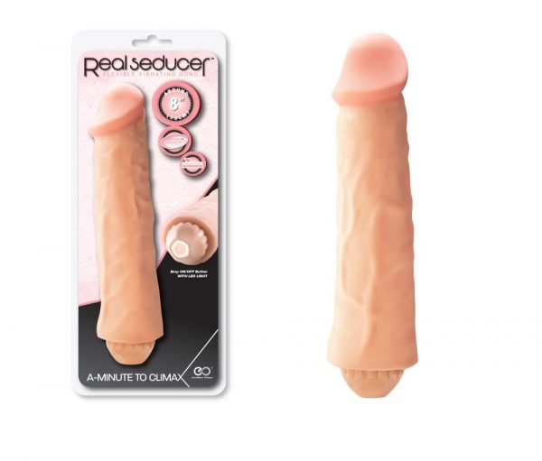 REAL SEDUCER Flexible Vibrating Dong 8" #1 | ViPstore.hu - Erotika webáruház