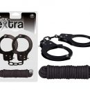 SEX EXTRA - METAL CUFFS & LOVE ROPE BLACK #1 | ViPstore.hu - Erotika webáruház