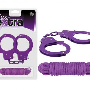 SEX EXTRA – METAL CUFFS & LOVE ROPE PURPLE ViPstore.hu - Erotika Webáruház - Szexshop