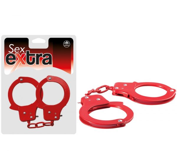 SEX EXTRA - METAL CUFFS RED #1 | ViPstore.hu - Erotika webáruház