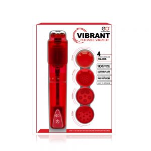 VIBBRANT PORTABLE VIBRATOR RED #1 | ViPstore.hu - Erotika webáruház