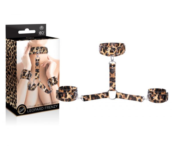 LEOPARD FRENZY COLLAR WITH HAND CUFFS ViPstore.hu - Erotika Webáruház - Szexshop
