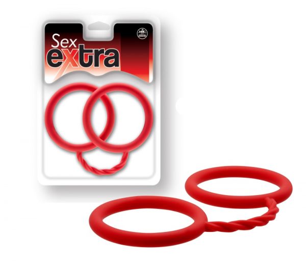 SEX EXTRA – SILICONE CUFFS RED ViPstore.hu - Erotika Webáruház - Szexshop