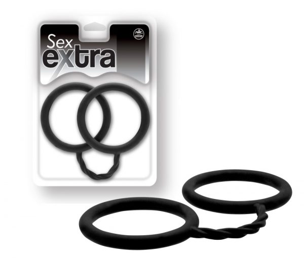 SEX EXTRA – SILICONE CUFFS BLACK ViPstore.hu - Erotika Webáruház - Szexshop