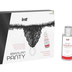 BLACK BRAZILIAN PANTY + SLINDING GEL #1 | ViPstore.hu - Erotika webáruház