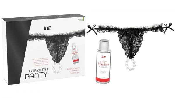 BLACK BRAZILIAN PANTY + SLINDING GEL #2 | ViPstore.hu - Erotika webáruház