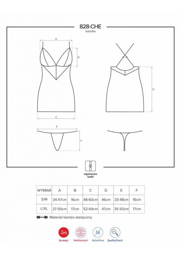 828-CHE-1 chemise & thong L/XL #3 | ViPstore.hu - Erotika webáruház