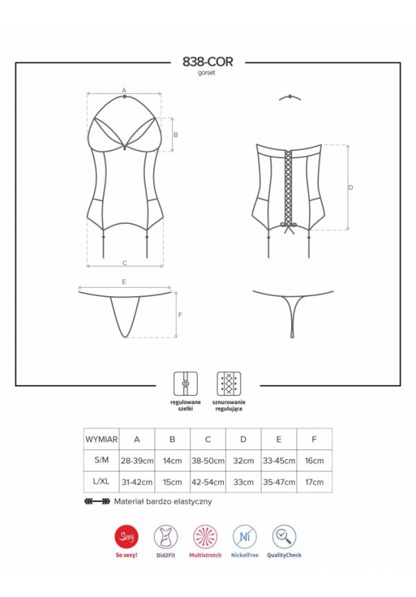 838-COR-3 corset & thong red L/XL #3 | ViPstore.hu - Erotika webáruház