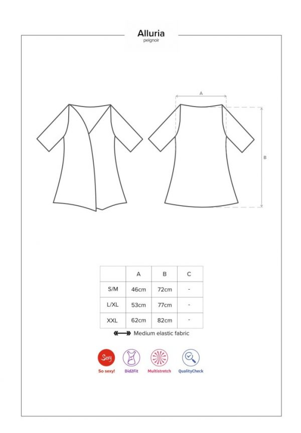 Alluria peignoir & thong  S/M ViPstore.hu - Erotika Webáruház - Szexshop 3