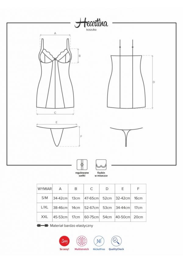 Heartina chemise & thong red  S/M ViPstore.hu - Erotika Webáruház - Szexshop 3