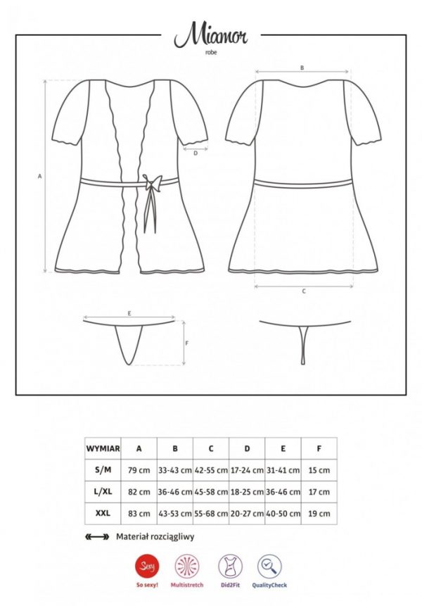 Miamor robe & thong  S/M ViPstore.hu - Erotika Webáruház - Szexshop 3