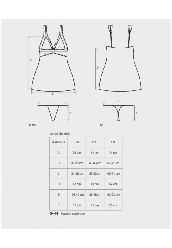 Secred chemise & thong 2XL/3XL #4 | ViPstore.hu - Erotika webáruház