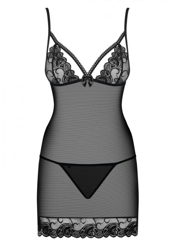 Wonderia chemise & thong black  S/M #3 | ViPstore.hu - Erotika webáruház