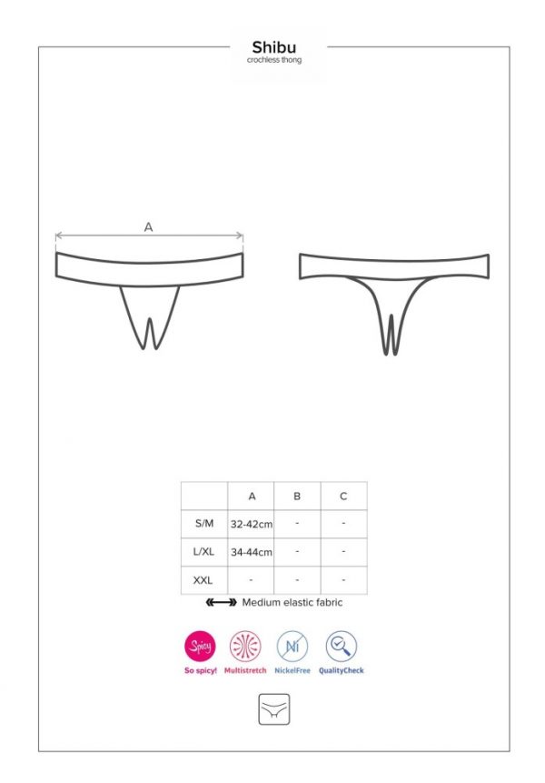 Shibu crotchless thong black L/XL #7 | ViPstore.hu - Erotika webáruház