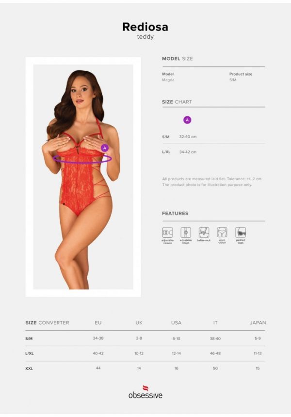 Rediosa crotchless teddy  S/M ViPstore.hu - Erotika Webáruház - Szexshop 5