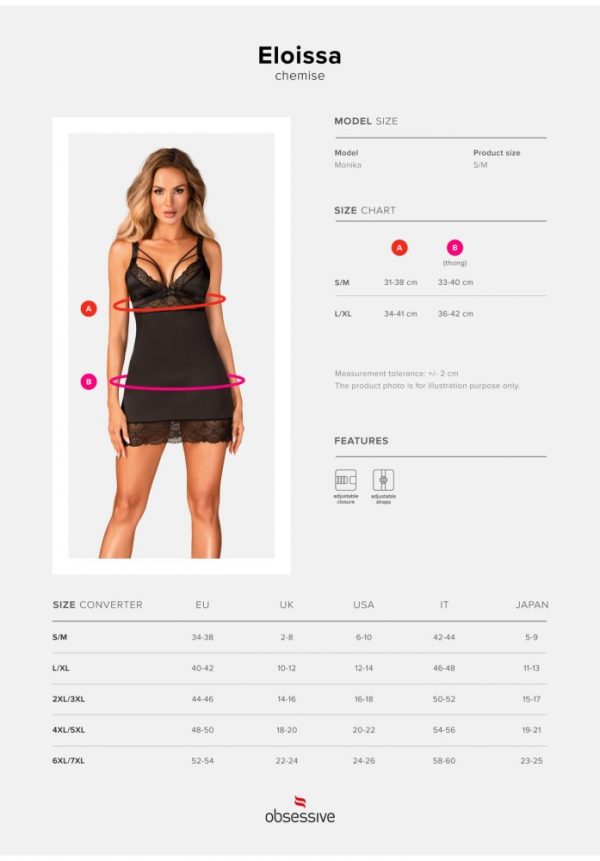 Eloissa chemise & thong  S/M ViPstore.hu - Erotika Webáruház - Szexshop 7