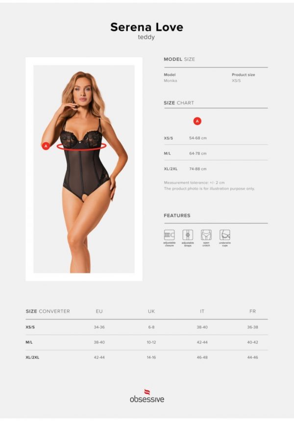 Serena Love crotchless teddy   XS/S ViPstore.hu - Erotika Webáruház - Szexshop 7