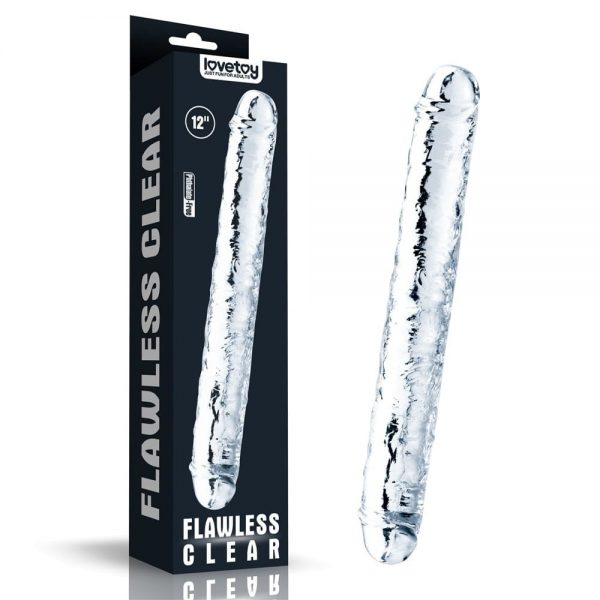 12''  Flawless Clear Double Dildo #1 | ViPstore.hu - Erotika webáruház