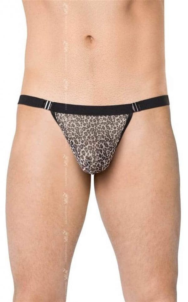 Mens Thong 4528 - grey panther {} OneSize #1 | ViPstore.hu - Erotika webáruház