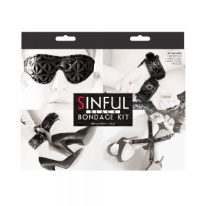 Sinful Bondage Kit Black ViPstore.hu - Erotika Webáruház - Szexshop