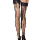 729061 STAY-UP LYCRA INDUSTRIAL LACE TOP THIGH HIGHS WITH BACK SEAM O/S BLK #1 | ViPstore.hu - Erotika webáruház