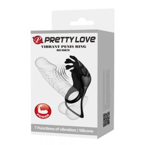 Pretty Love Vibrant Penis Ring Ruben Black #1 | ViPstore.hu - Erotika webáruház