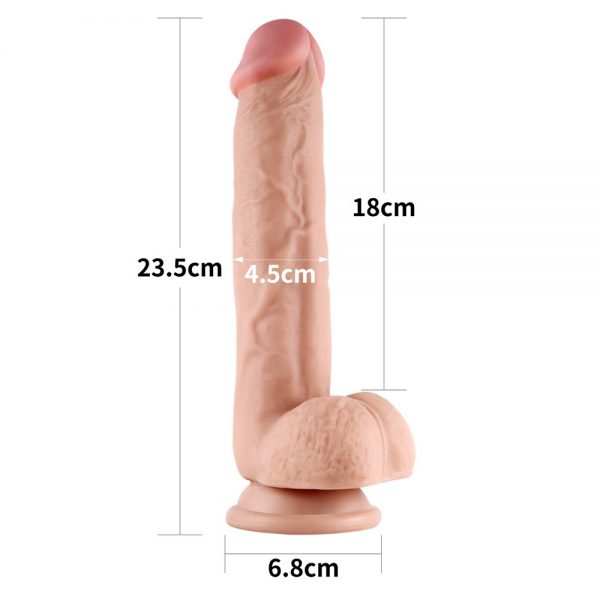 9.5'' Sliding Skin Dual Layer Dong Flesh #7 | ViPstore.hu - Erotika webáruház