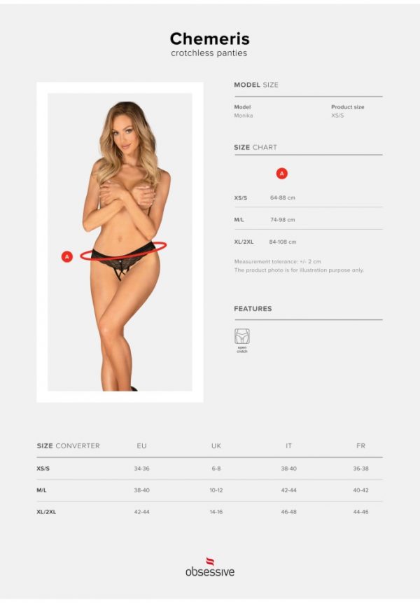 Chemeris crotchless panties   XS/S ViPstore.hu - Erotika Webáruház - Szexshop 2