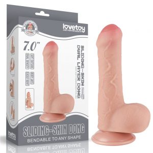 7'' Sliding Skin Dual Layer Dong Flesh ViPstore.hu - Erotika Webáruház - Szexshop