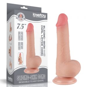 7.5'' Sliding Skin Dual Layer Dong Flesh II ViPstore.hu - Erotika Webáruház - Szexshop