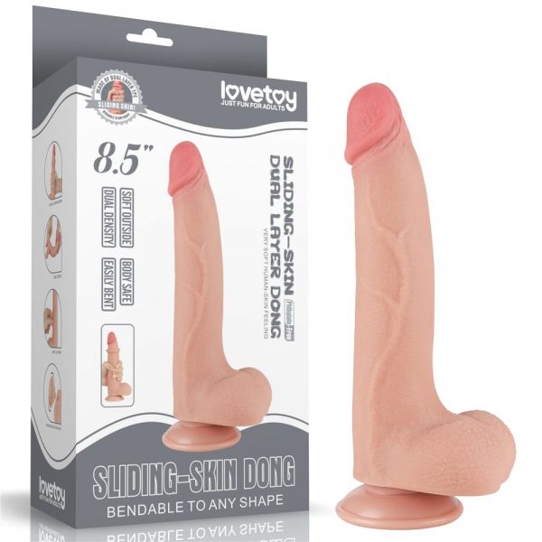 8.5'' Sliding Skin Dual Layer Dong Flesh I ViPstore.hu - Erotika Webáruház - Szexshop