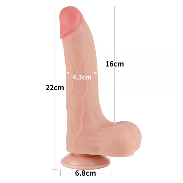 8.5'' Sliding Skin Dual Layer Dong Flesh II ViPstore.hu - Erotika Webáruház - Szexshop 4