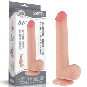 9'' Sliding Skin Dual Layer Dong Flesh ViPstore.hu - Erotika Webáruház - Szexshop