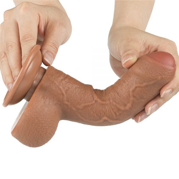 7'' Sliding Skin Dual Layer Dong Brown ViPstore.hu - Erotika Webáruház - Szexshop 8
