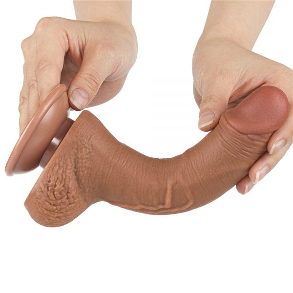 7.5'' Sliding Skin Dual Layer Dong Brown I ViPstore.hu - Erotika Webáruház - Szexshop 8