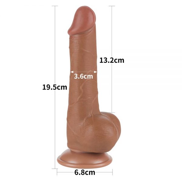 7.5'' Sliding Skin Dual Layer Dong Brown II ViPstore.hu - Erotika Webáruház - Szexshop 5