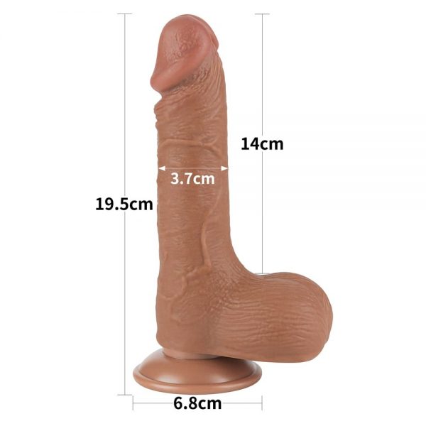 7.5'' Sliding Skin Dual Layer Dong Brown III ViPstore.hu - Erotika Webáruház - Szexshop 5