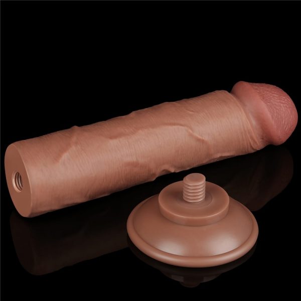 8'' Sliding Skin Dual Layer Dong Brown II ViPstore.hu - Erotika Webáruház - Szexshop 3