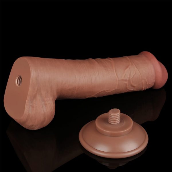 8'' Sliding Skin Dual Layer Dong Brown III ViPstore.hu - Erotika Webáruház - Szexshop 3