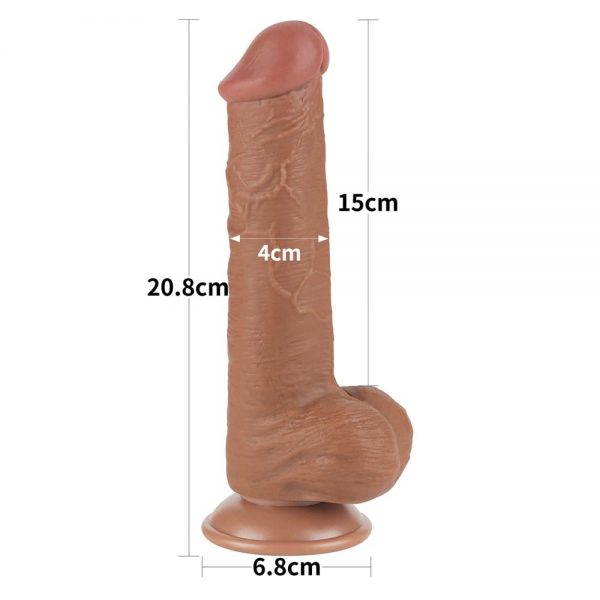8'' Sliding Skin Dual Layer Dong Brown III ViPstore.hu - Erotika Webáruház - Szexshop 5