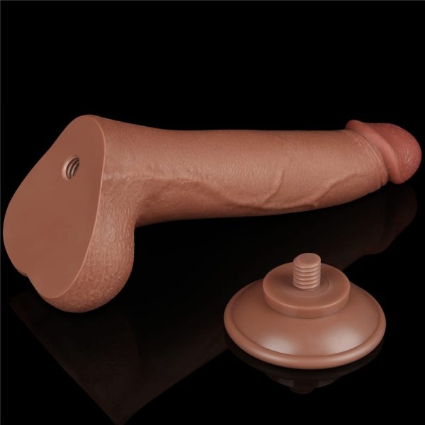 8.5'' Sliding Skin Dual Layer Dong Brown I ViPstore.hu - Erotika Webáruház - Szexshop 3