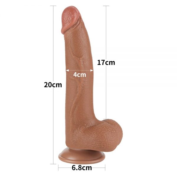 8.5'' Sliding Skin Dual Layer Dong Brown I ViPstore.hu - Erotika Webáruház - Szexshop 5