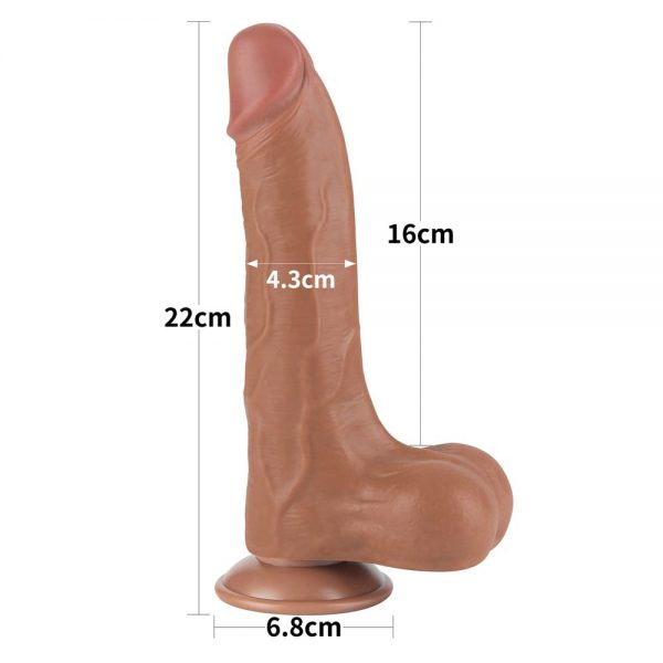 8.5'' Sliding Skin Dual Layer Dong Brown II ViPstore.hu - Erotika Webáruház - Szexshop 5