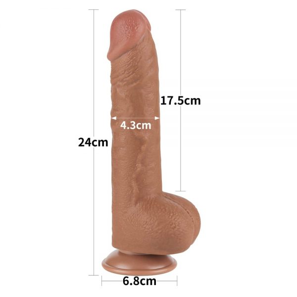 9.5'' Sliding Skin Dual Layer Dong Brown ViPstore.hu - Erotika Webáruház - Szexshop 5