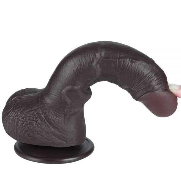 7.5'' Sliding Skin Dual Layer Dong Black I ViPstore.hu - Erotika Webáruház - Szexshop 2