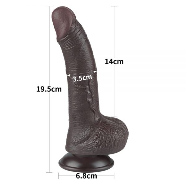 7.5'' Sliding Skin Dual Layer Dong Black I ViPstore.hu - Erotika Webáruház - Szexshop 5