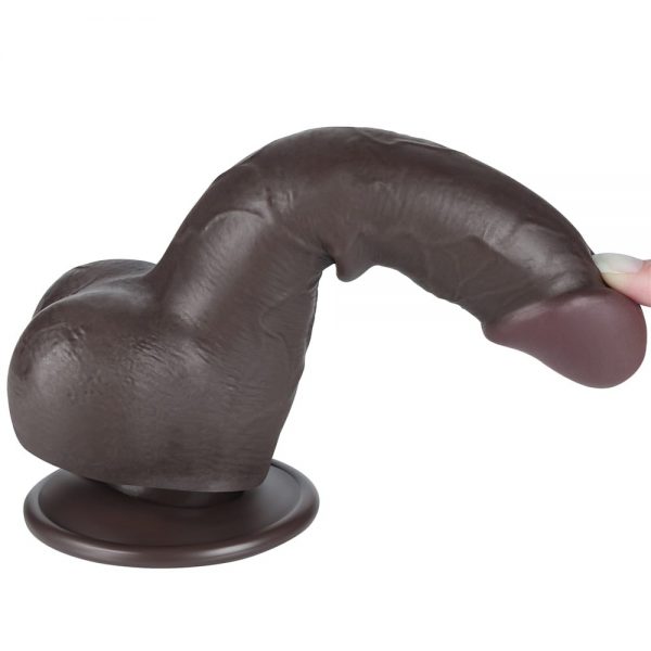 7.5'' Sliding Skin Dual Layer Dong Black II ViPstore.hu - Erotika Webáruház - Szexshop 2