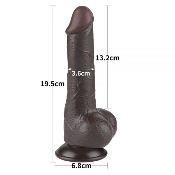 7.5'' Sliding Skin Dual Layer Dong Black II ViPstore.hu - Erotika Webáruház - Szexshop 5