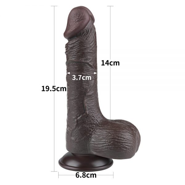 7.5'' Sliding Skin Dual Layer Dong Black III ViPstore.hu - Erotika Webáruház - Szexshop 5